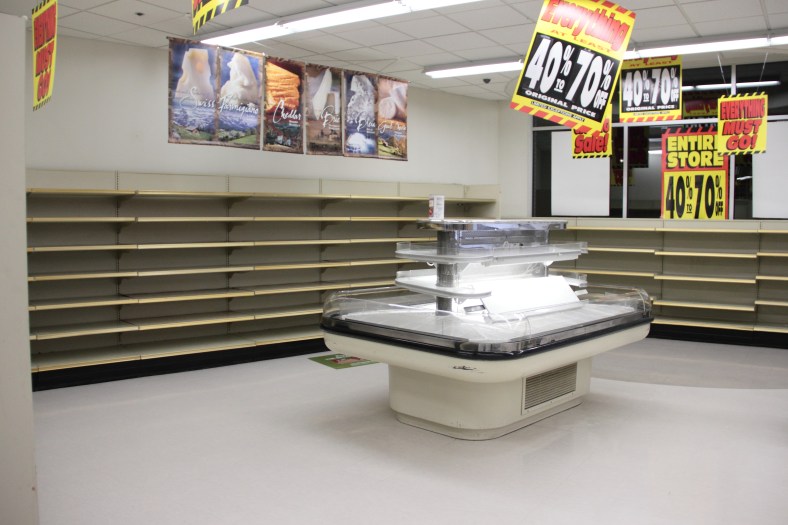 Don't be fooled, this is a pre apocalypse Johnnies Foodmaster, now undergoing renovations for the Whole Foods that will take its place. November 16, 2012.