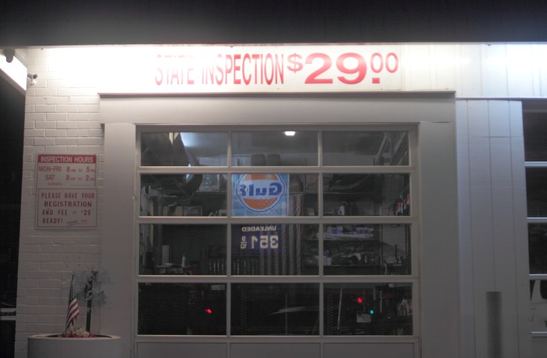 The garage at the Gulf filling station across from the public safety building.December 6, 2012.