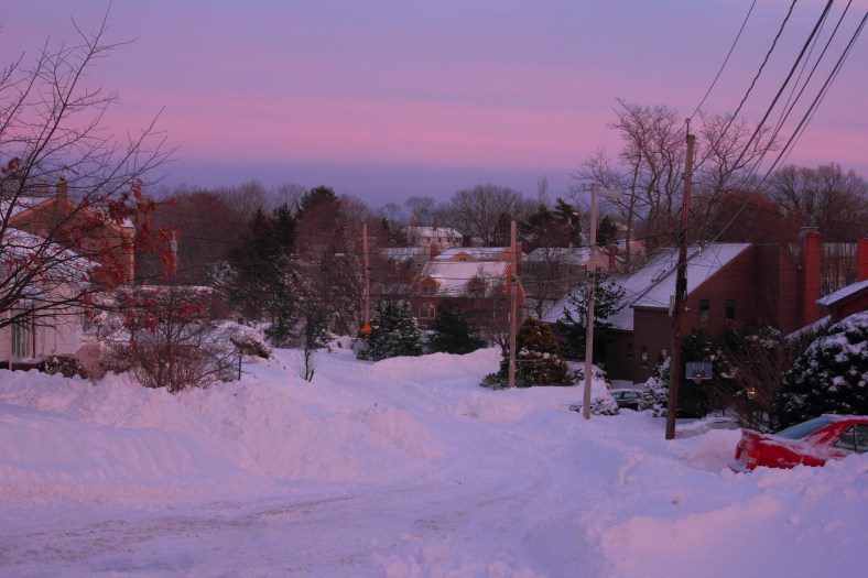 Stone Road after a snowfall.February 15, 2013.