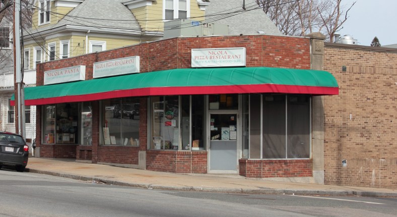 Nicola Pizza Restaurant on Massachusetts Avenue by the Foot of the Rocks.March 16, 2013.