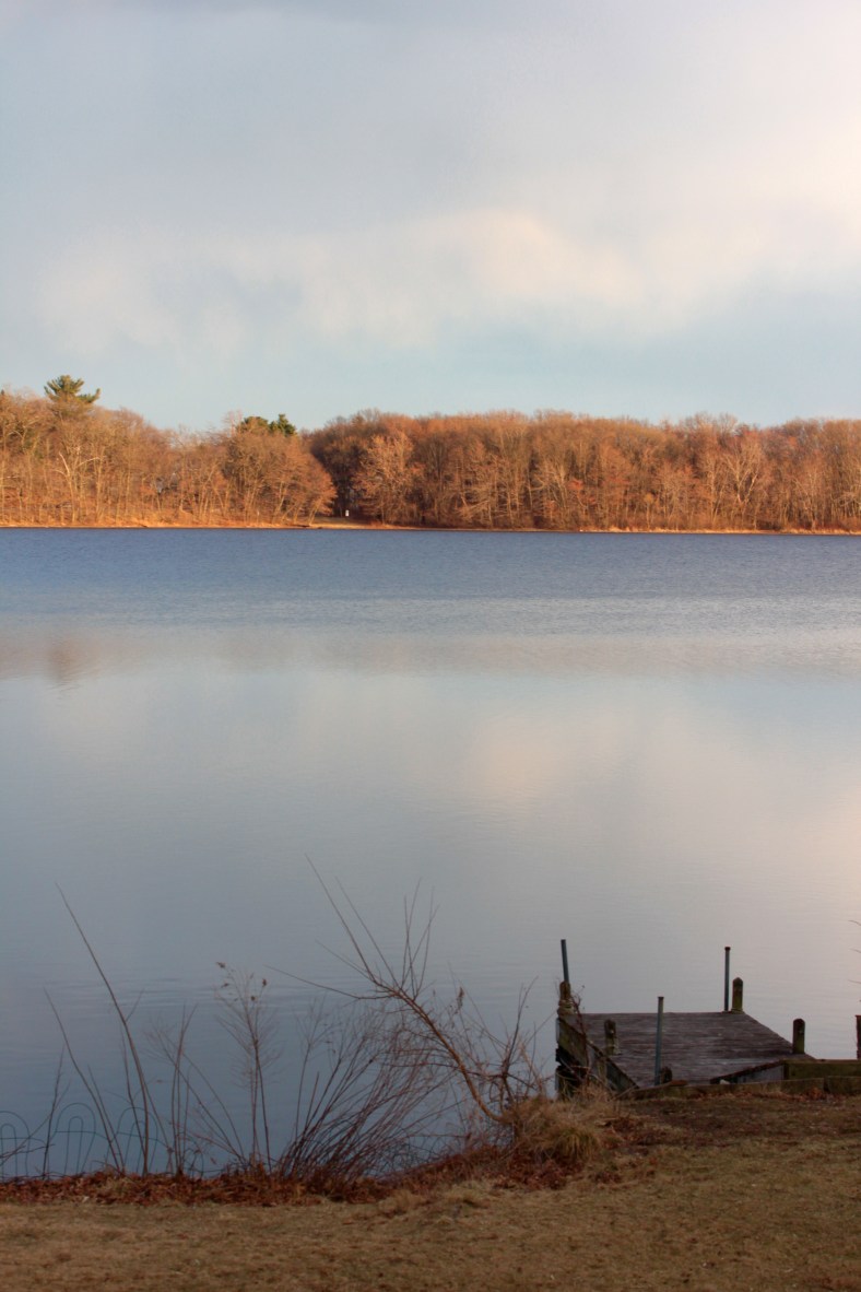 A private dock leads out to the Lower Mystic Lake.March 9, 2012.