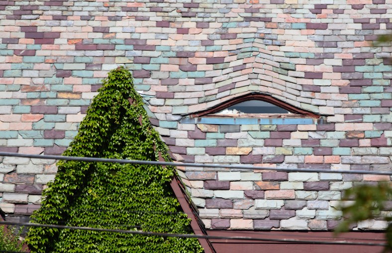 A small window in the roof of a Gray Street home. August 10, 2012.