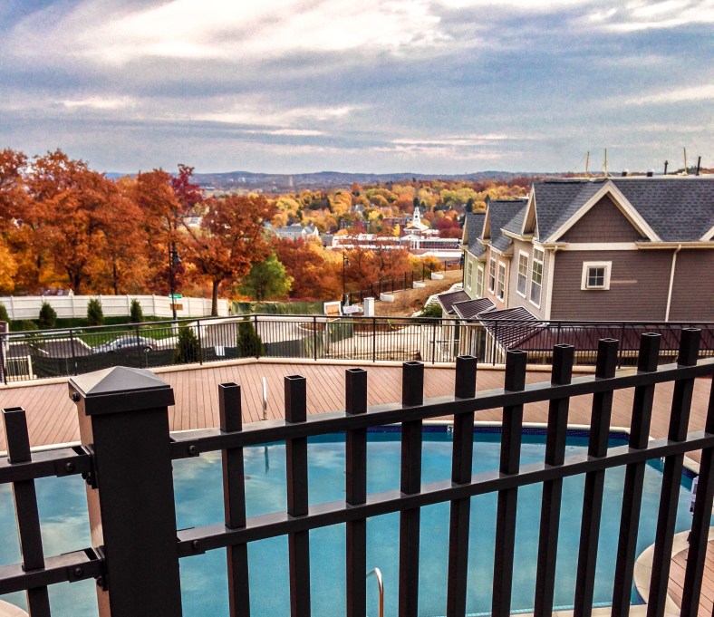 An autumn view from the pool at Arlington 360. November 2, 2013.