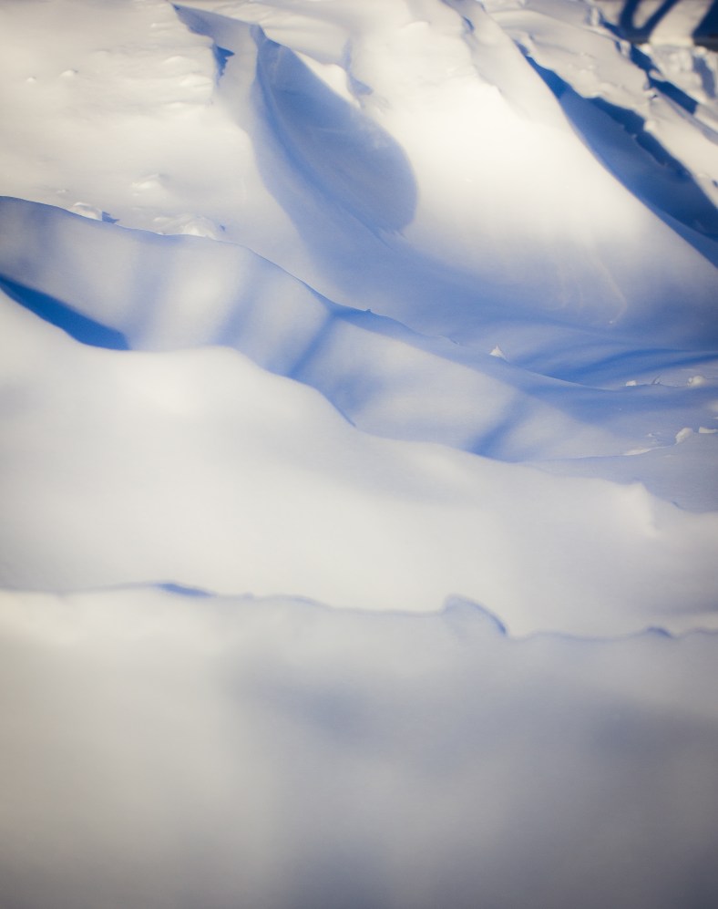 Snow drifts at Stratton School. January 3, 2014.