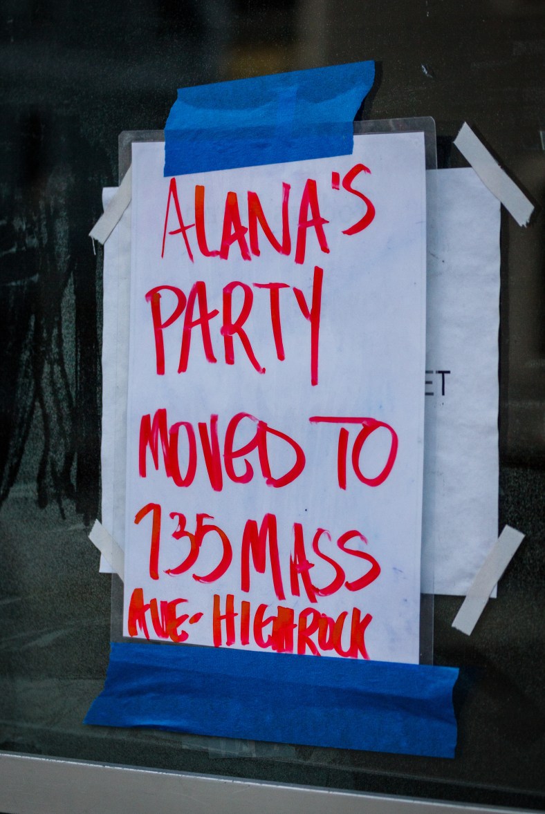 Alana apparently decided that the former Holovak and Coughlin store on Mill Street, now owned by the Highrock Church, was not a suitable location for her party. January 13, 2014.