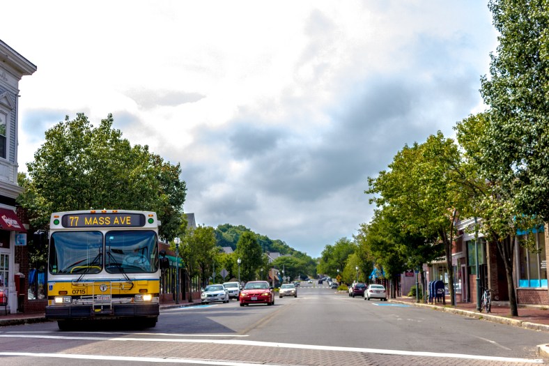 Calm traffic on Massachusetts Avenue in Arlington Heights. August 31, 2014.