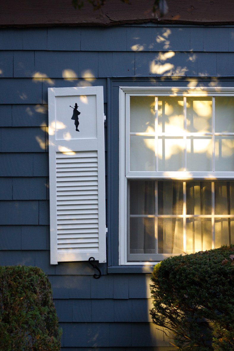 A decorative cutout on the shutters of a Mountain Avenue home. October 17, 2014.