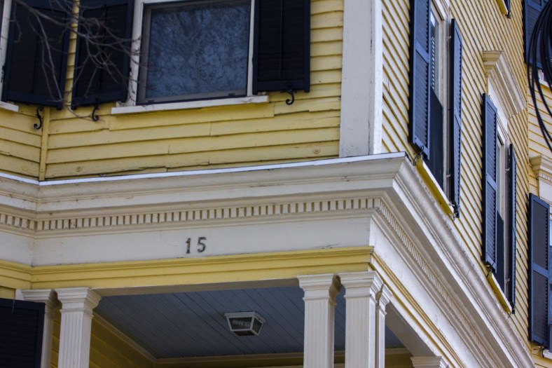 A detail of a house on Jason Street. March 07, 2015. SC