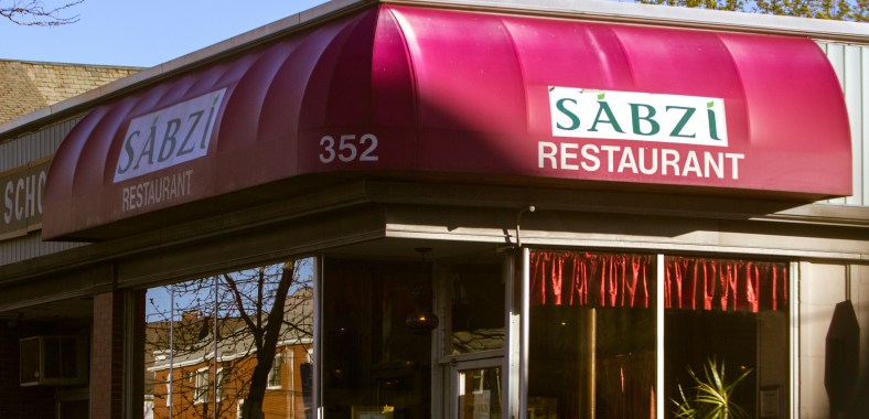 Sabzi restaurant in the afternoon sun. May 02, 2015. SC