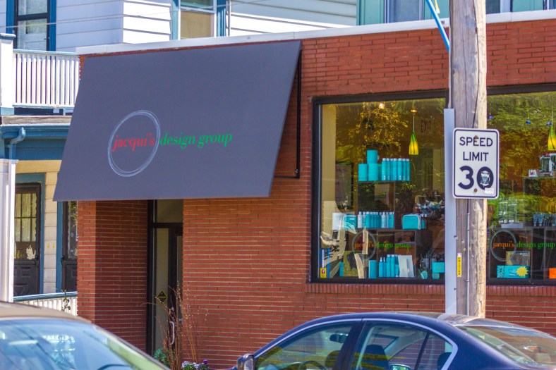 Jacqui's Design Group on Broadway in Arlington Center. June 27, 2014.