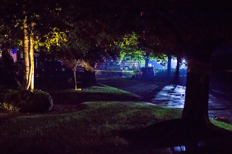 Night work on utilities on Pheasant Avenue. July 16, 2014.