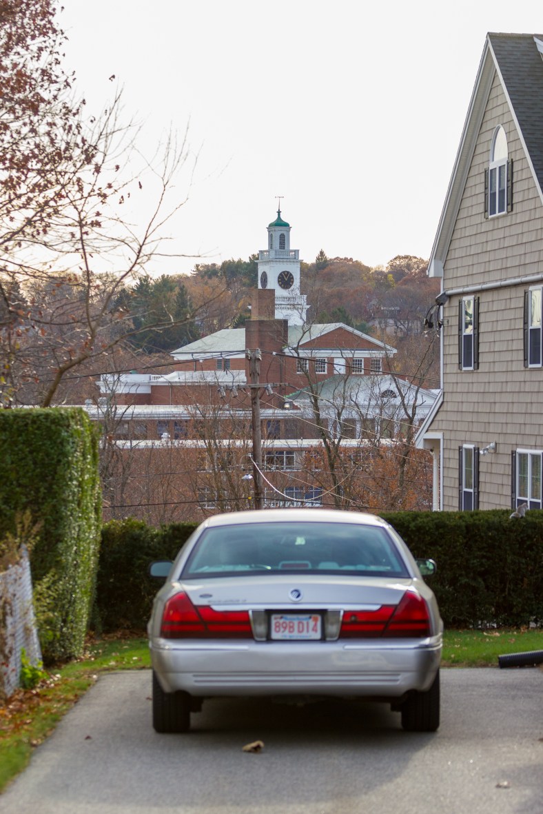 A view of Arlington high School from Rockmont Road. November 15, 2013.