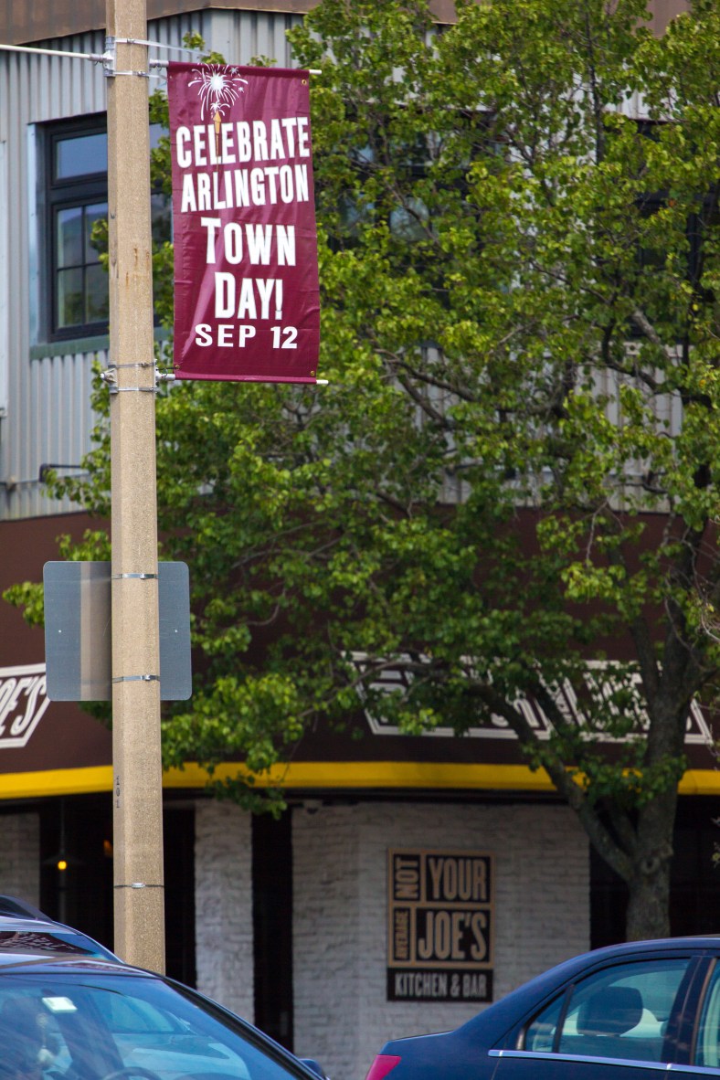 An advanced reminder in Arlington Center that Town Day will be held on September 12th. August 29, 2015.