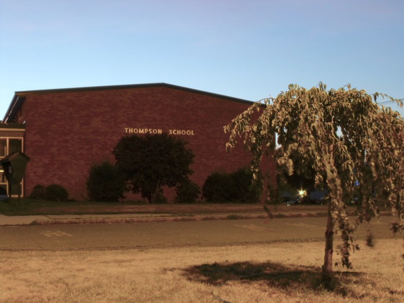 The Thompson Elementary School before being torn down and rebuilt. August 1, 2011.